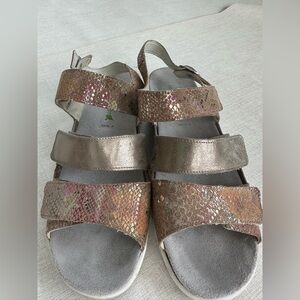 Metallic Strap Sandals